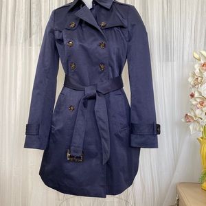 Banana Republic navy blue trench coat